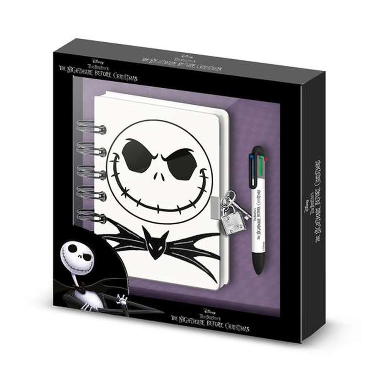 Diario con Accesorios The Nightmare Before Christmas Lila 24 x 23 x 2,5 cm