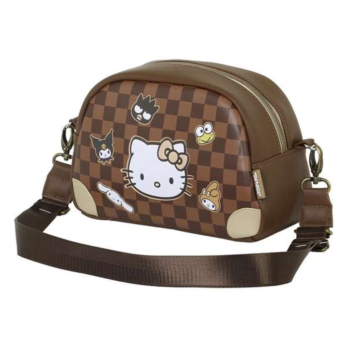Bolso Bandolera Hello Kitty Marrón 14 x 23 x 9 cm