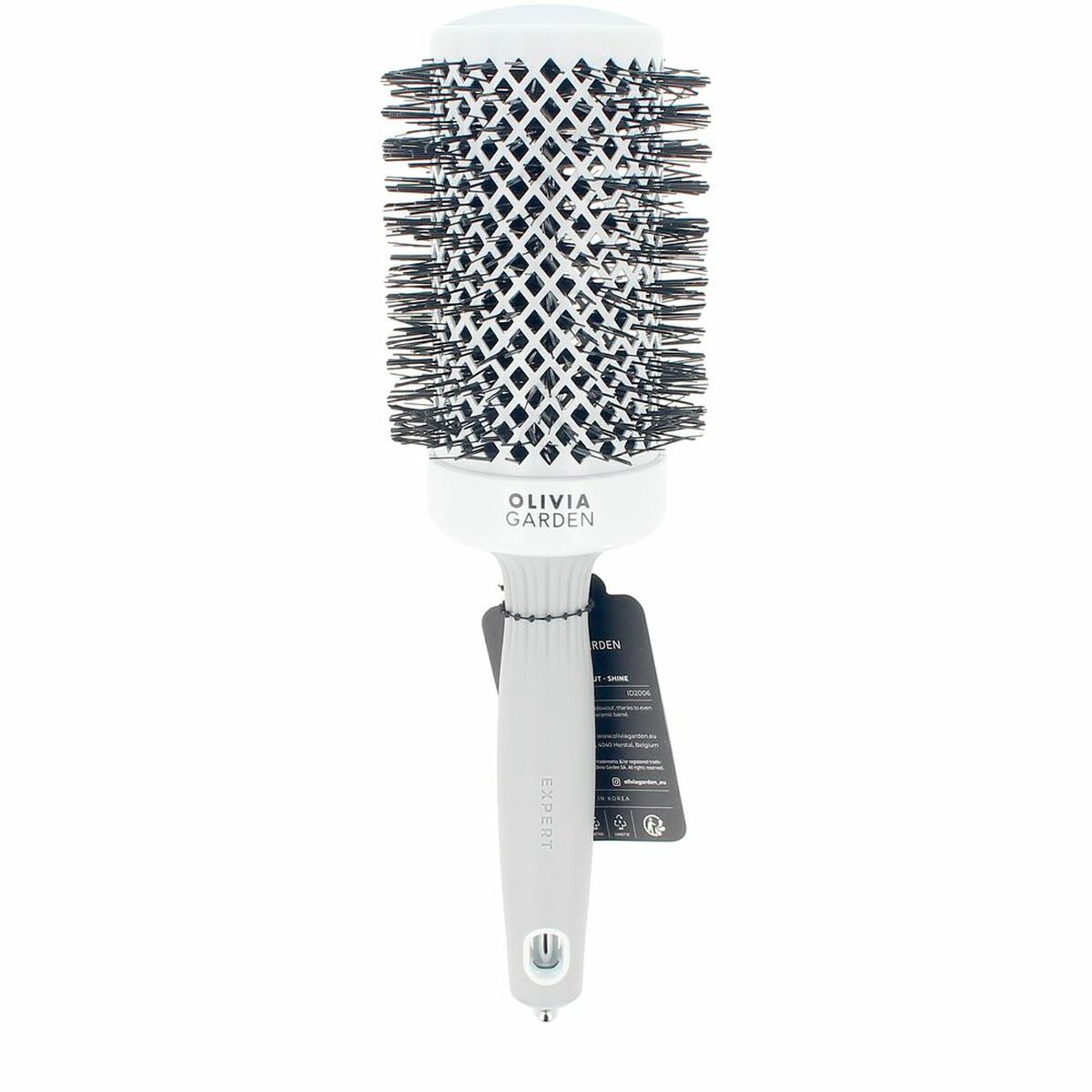 Cepillo Desenredante Olivia Garden EXPERT BLOWOUT SHINE Blanco Gris Ø 55 mm