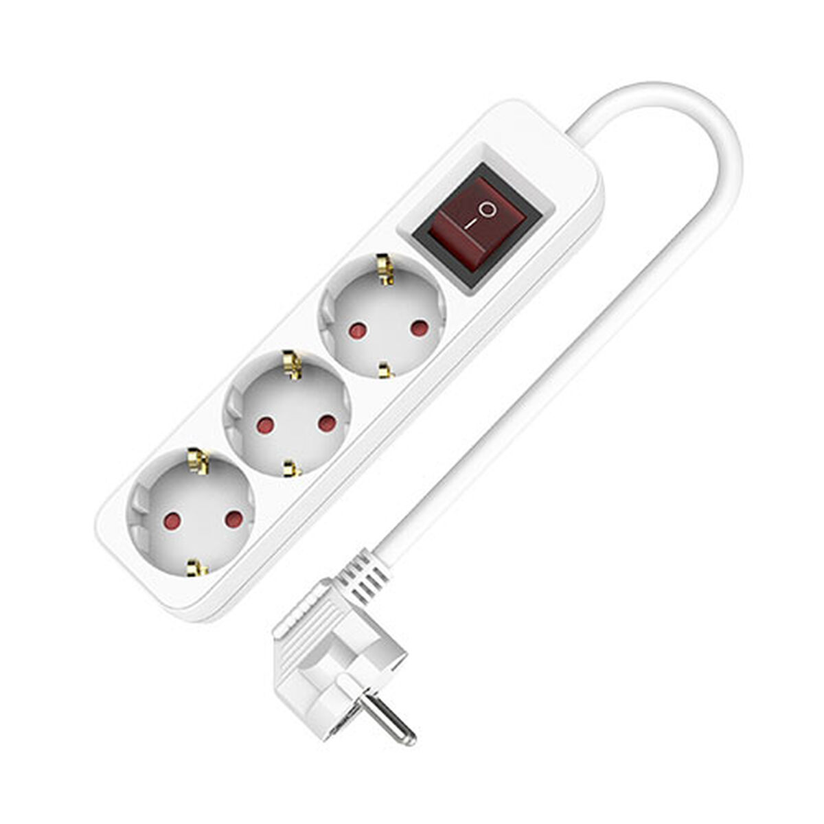 Regleta Enchufes 3 Tomas con Interruptor TM Electron TMUAD503S