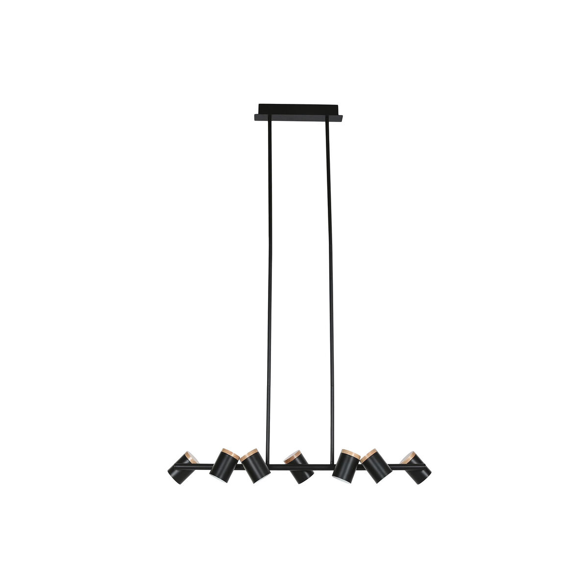 Lámpara de Techo Home ESPRIT Marrón Negro Madera Metal 104 X 18 X 164 CM