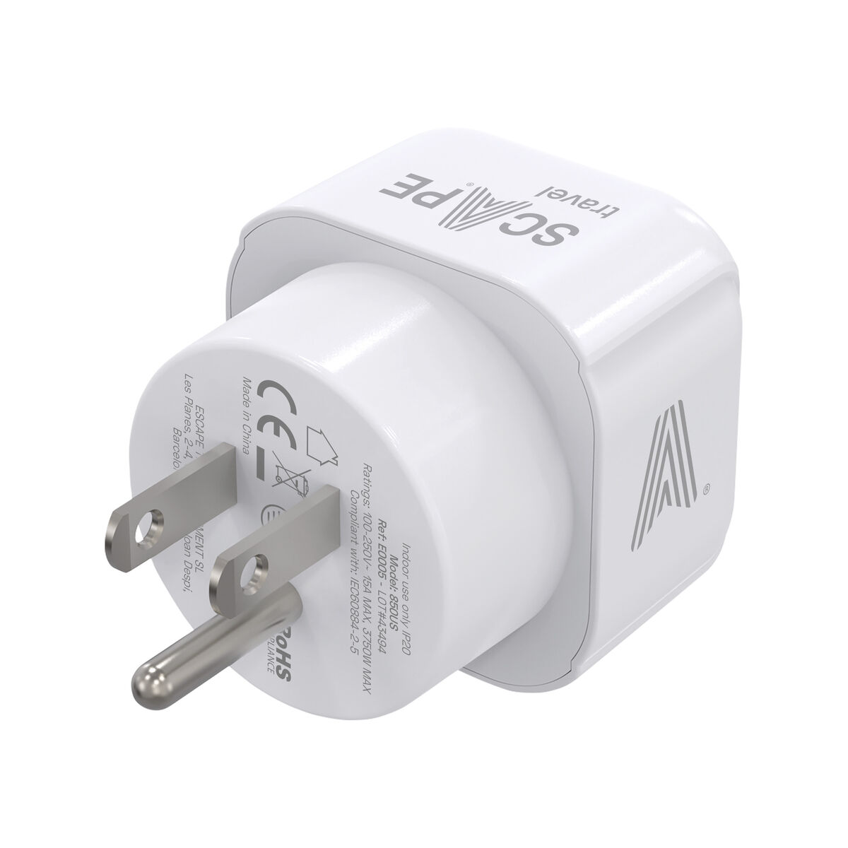 Scape Travel Enchufe Adaptador Schuko a US