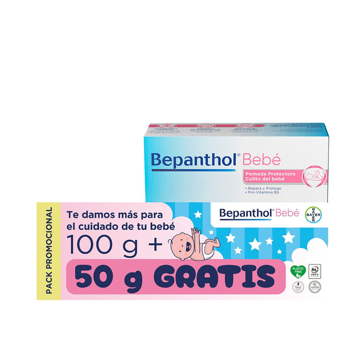 Crema Protectora de Pañal Bepanthol BEPANTHOL BEBÉ 2 Piezas