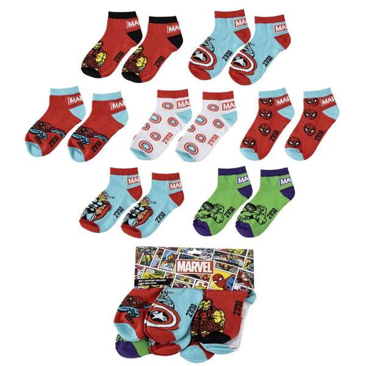 Calcetines Marvel Multicolor (23-26)