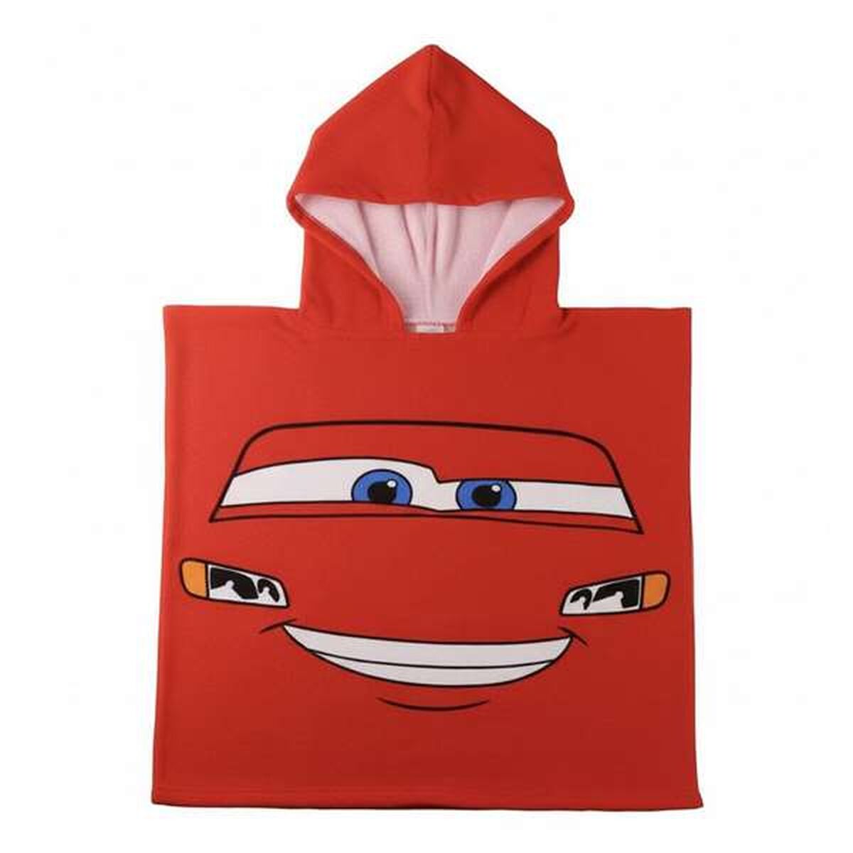 Poncho-Toalla con Capucha Cars Rojo 55 x 77 cm