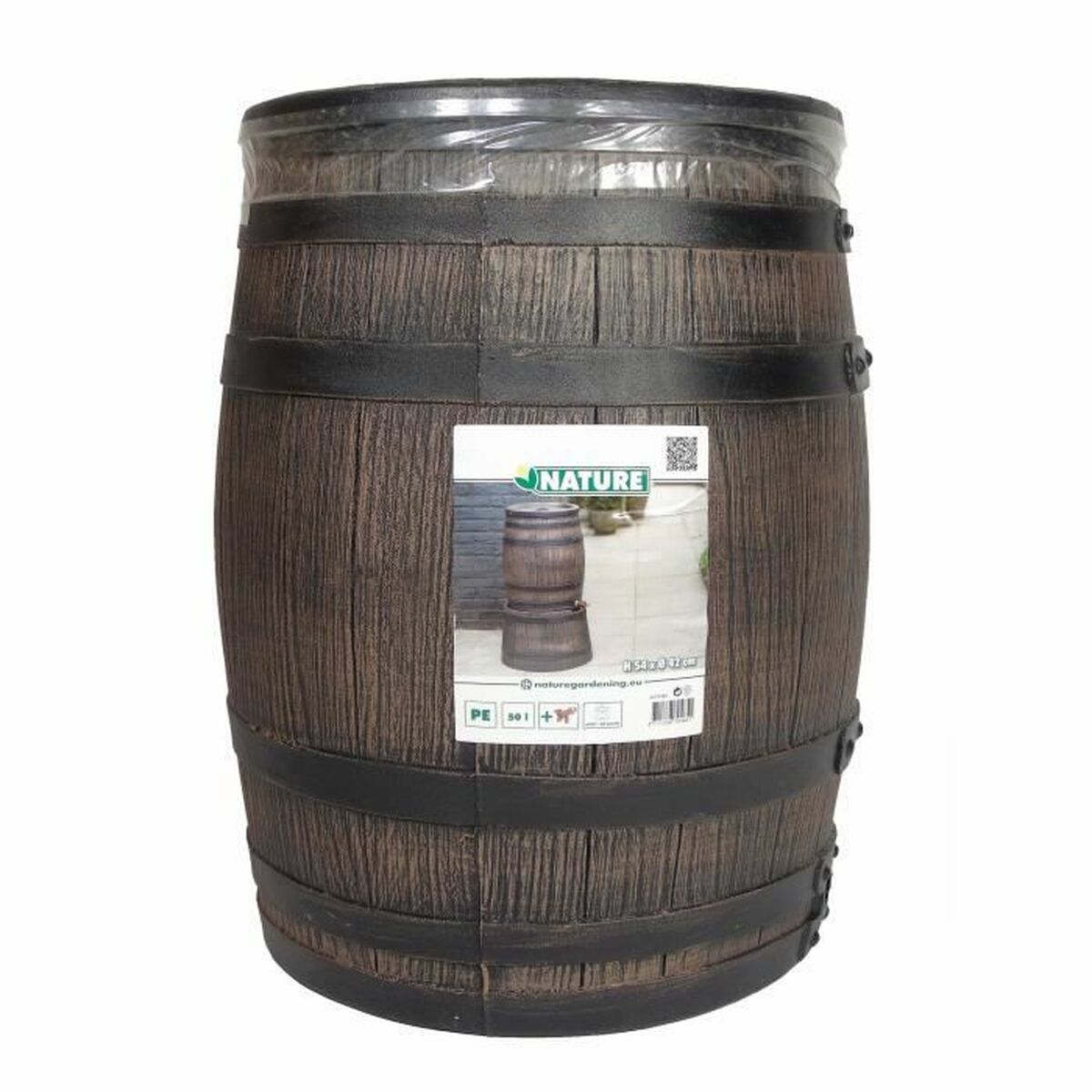 Kit de barril para lluvia Nature 54 x 42 cm 50 L