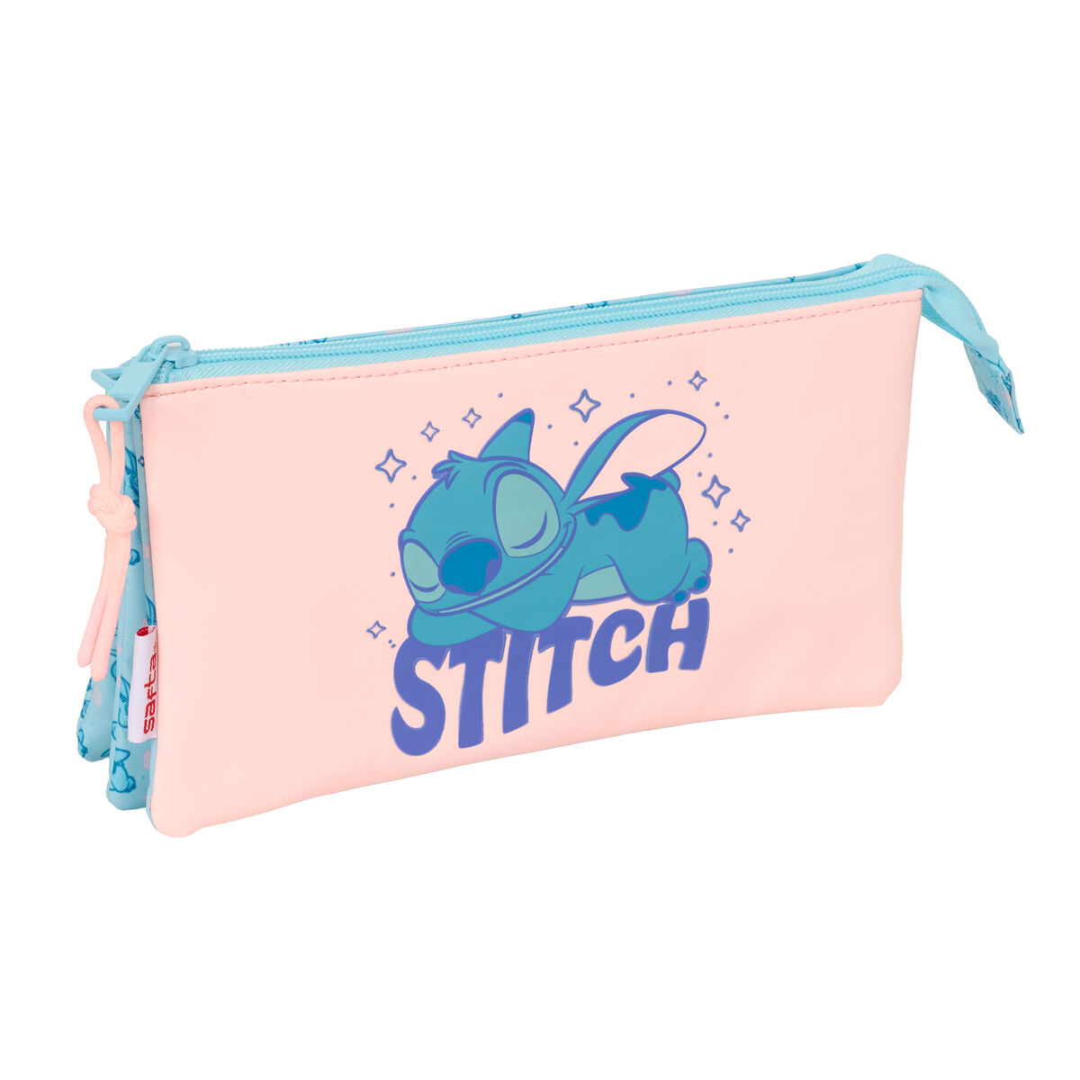 Portatodo Lilo & Stitch Ohana Azul claro Rosa claro 22 x 12 x 3 cm
