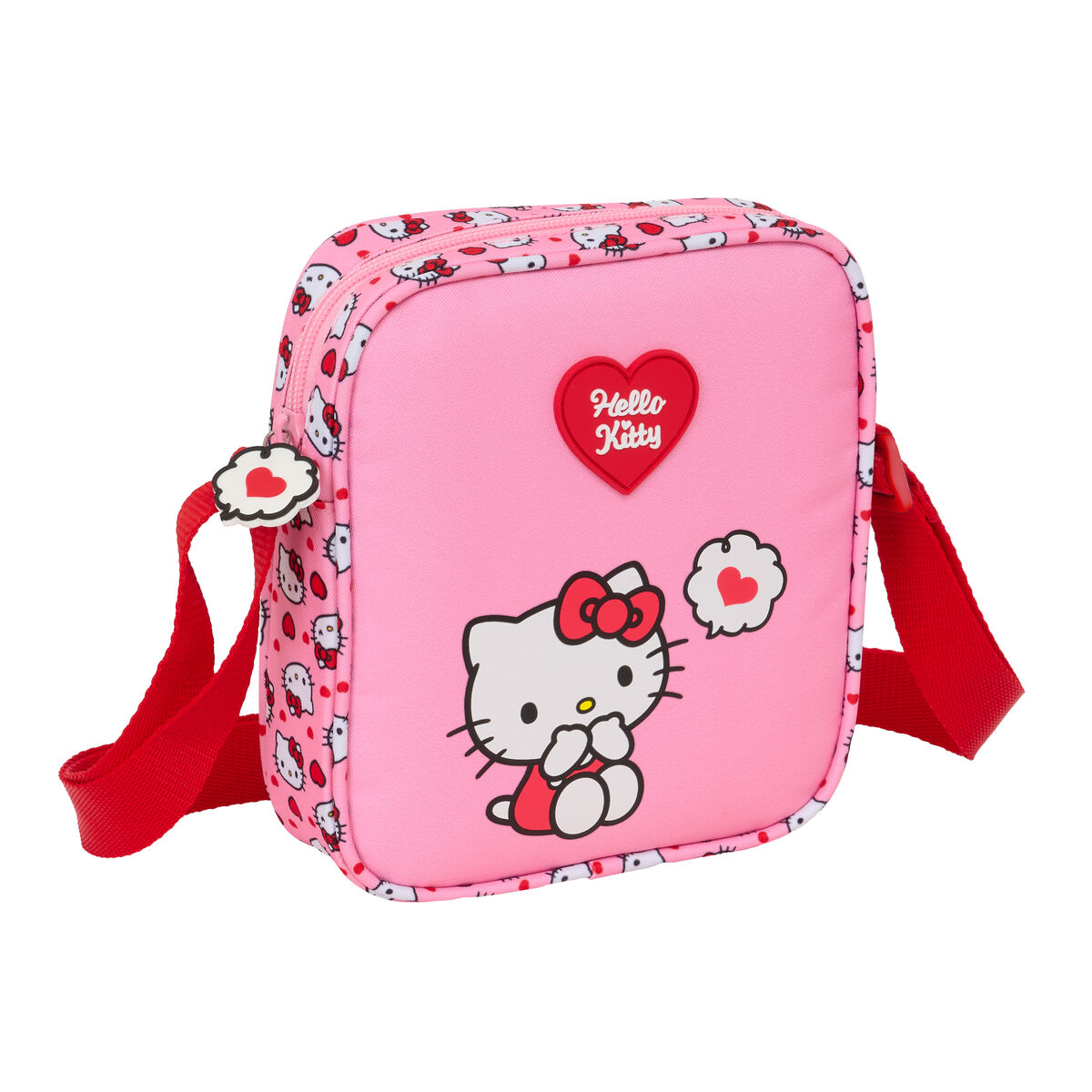 Bolso Bandolera Hello Kitty Rosa 16 x 18 x 4 cm