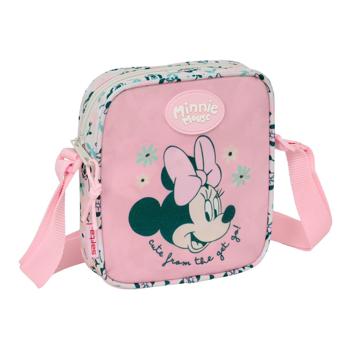 Bolso Bandolera Minnie Mouse Minty Rosa 16 x 18 x 4 cm