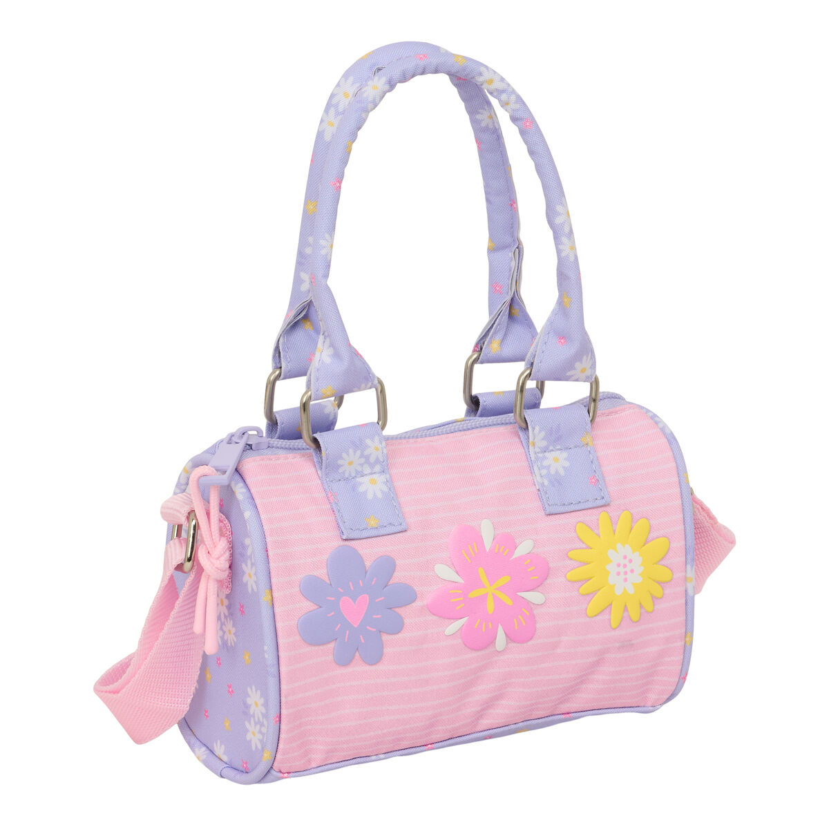 Bolso Bandolera Safta Bouquet Rosa Lila