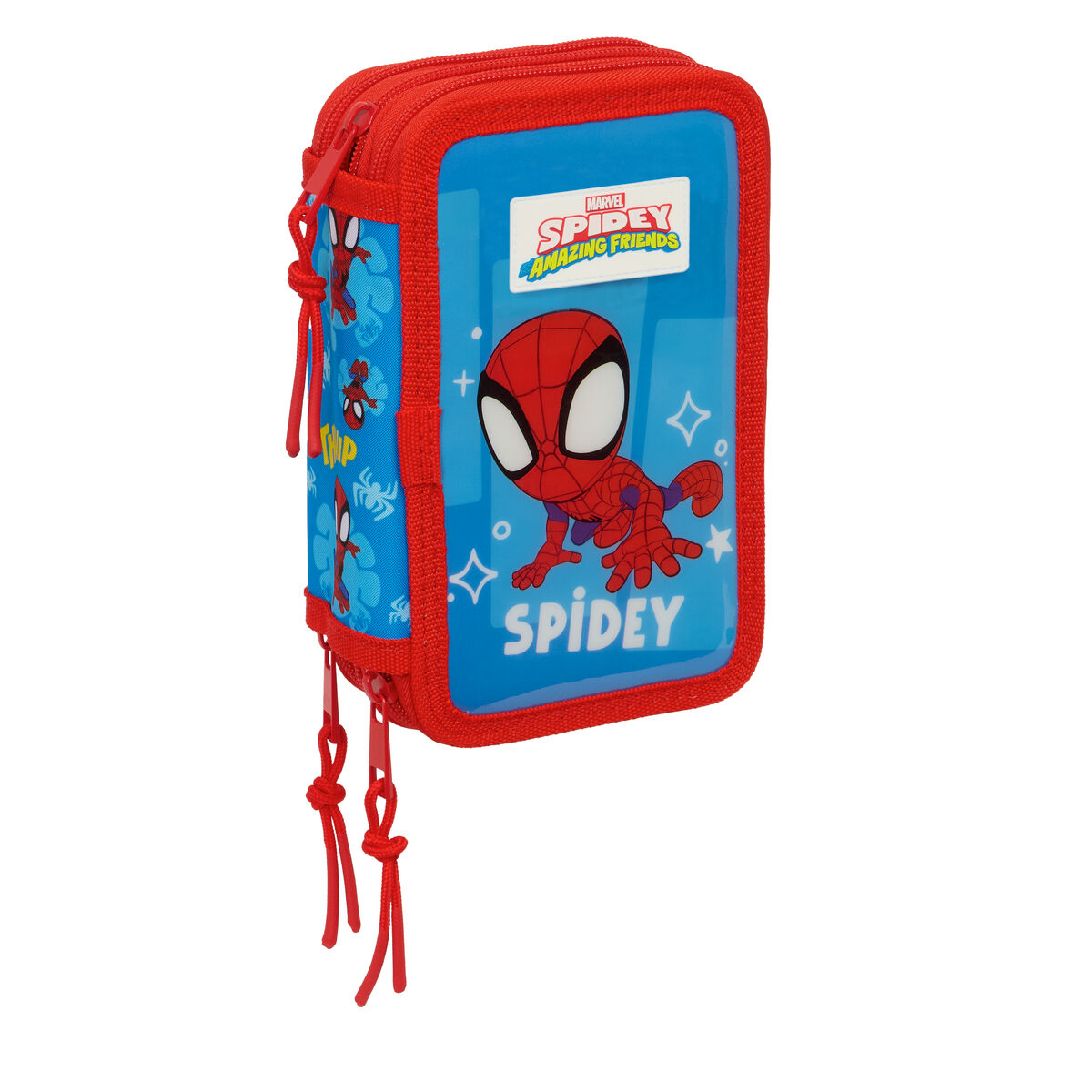 Portatodo Spider-Man Azul Rojo 12,5 x 19,5 x 5,5 cm 37 Piezas