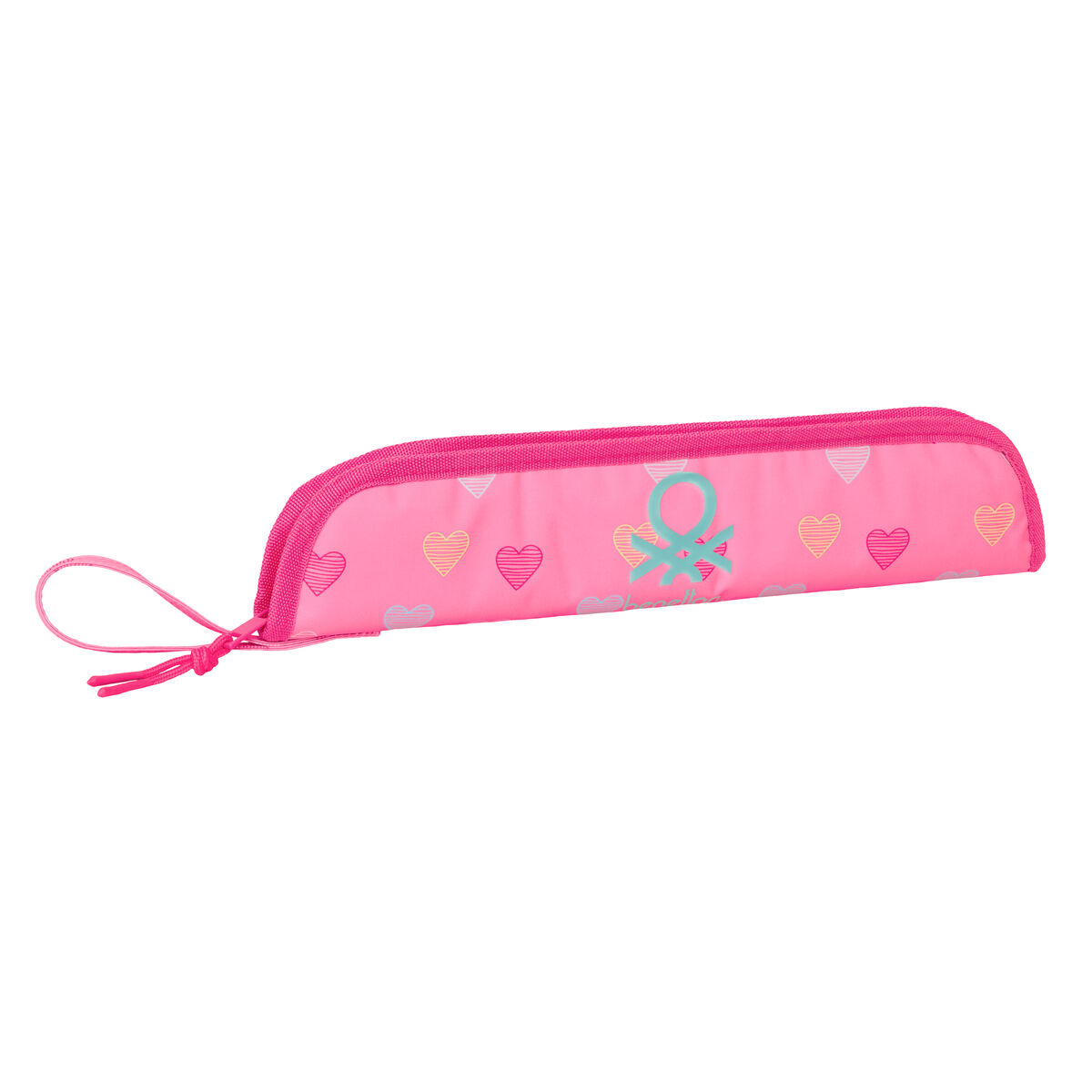 Portaflautas Benetton Heart Rosa 37 x 8 x 2 cm