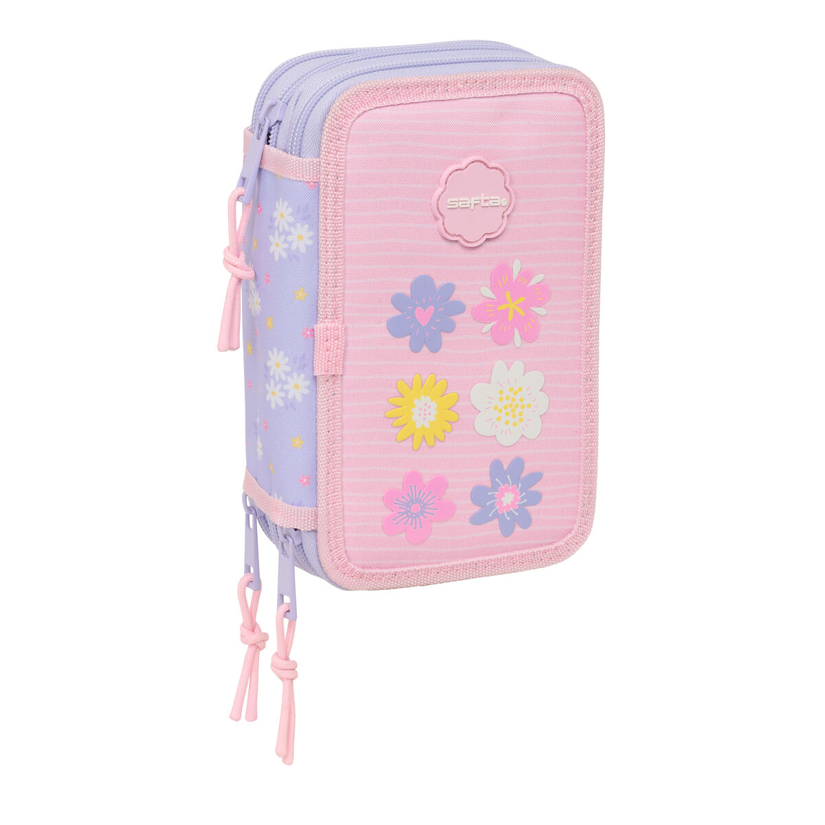 Portatodo Safta Bouquet Rosa Lila 12,5 x 19,5 x 5,5 cm 37 Piezas