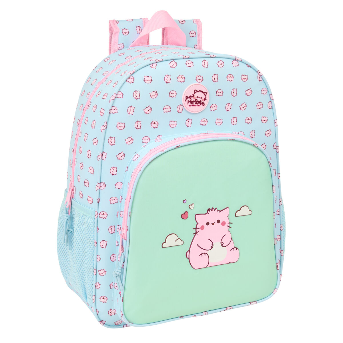 Mochila Pembe The pink cat Multicolor 33 x 42 x 14 cm