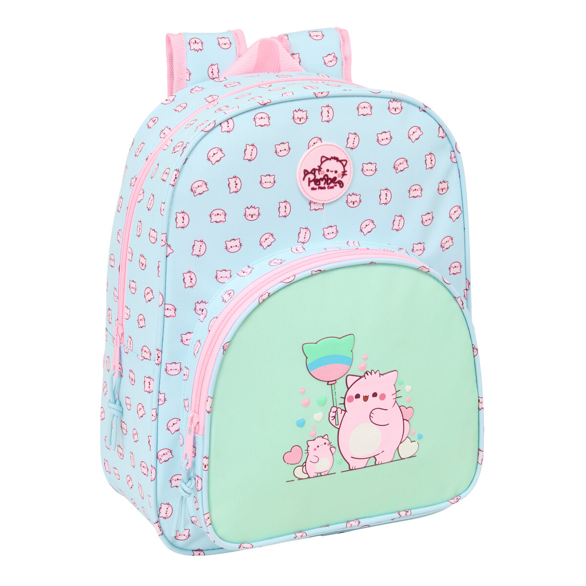 Mochila Pembe The pink cat Multicolor 26 x 34 x 11 cm