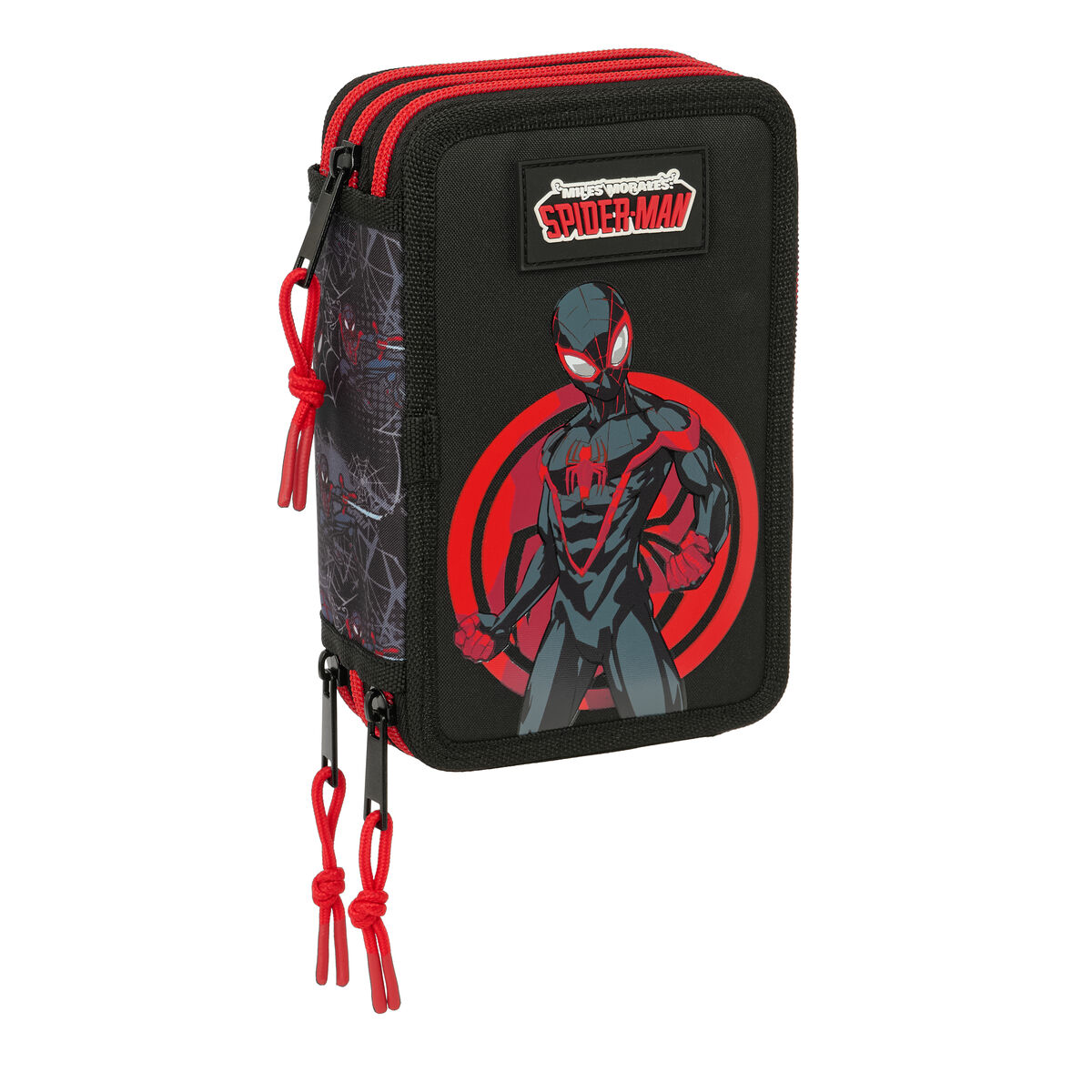 Portatodo Spider-Man Negro 12,5 x 19,5 x 5,5 cm 37 Piezas