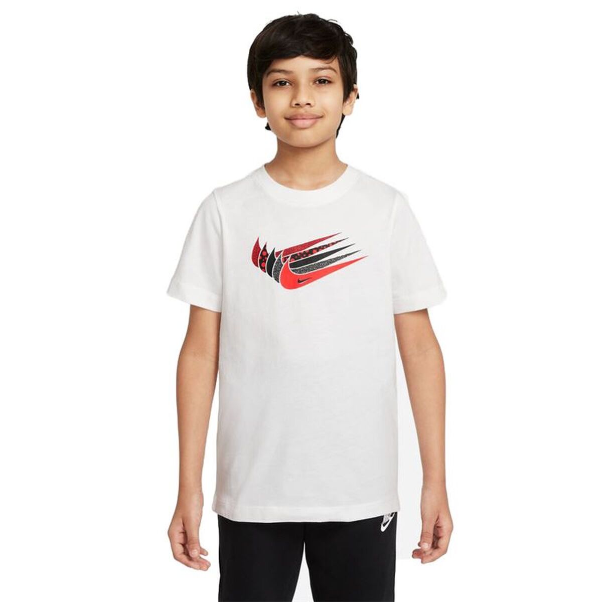 Camiseta de Manga Corta Infantil Nike DO1824-100 Blanco (7-8 Años)