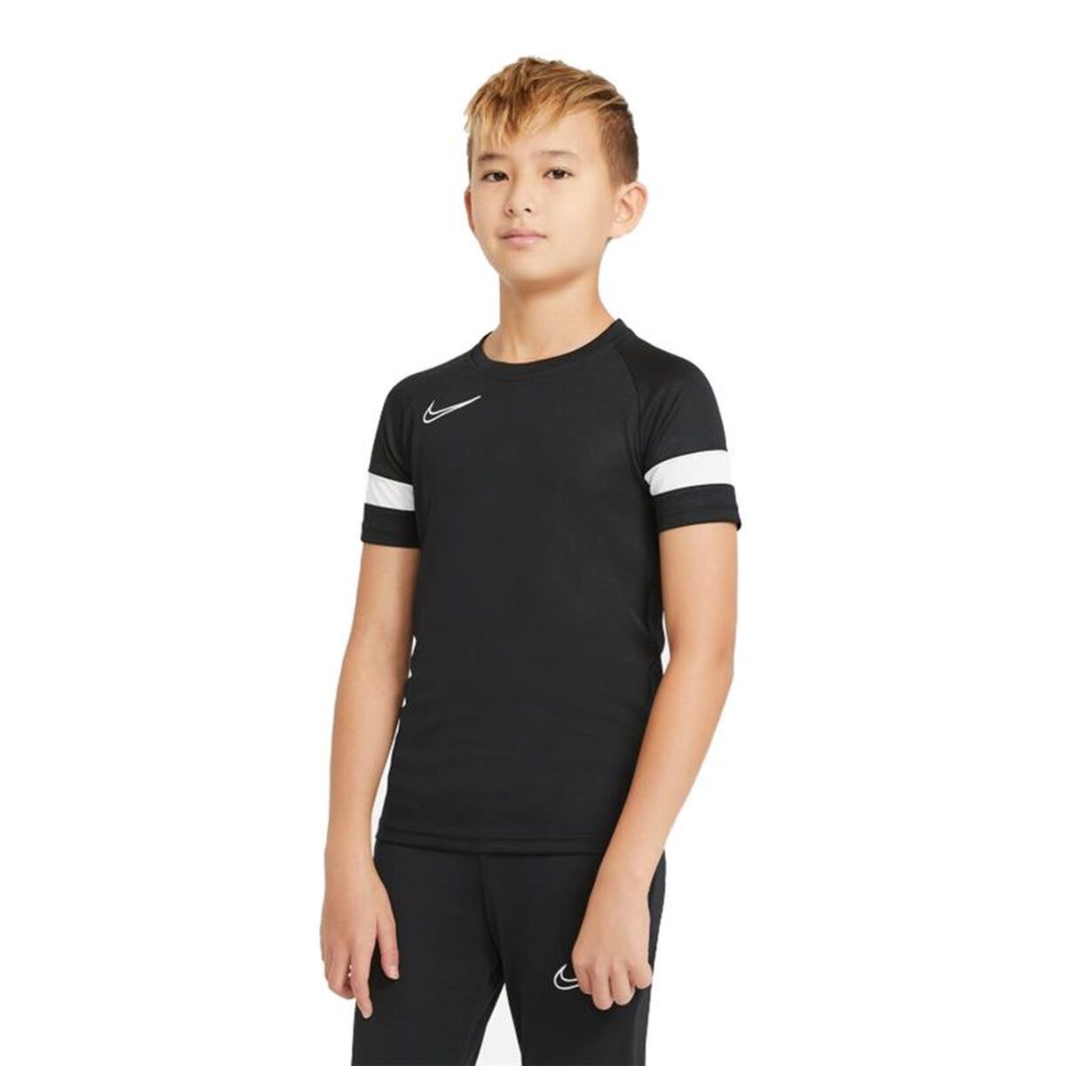 Camiseta de Manga Corta Infantil Nike CW6103-010 Negro (7-8 Años)