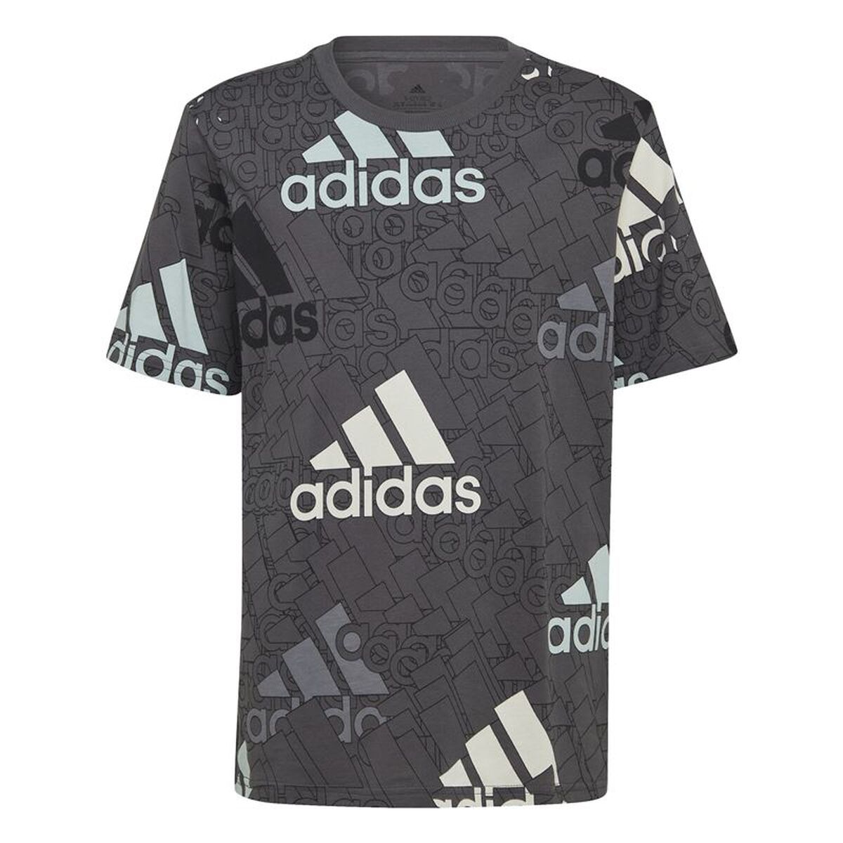 Camiseta de Manga Corta Infantil Adidas HP0819 Negro (7-8 Años)