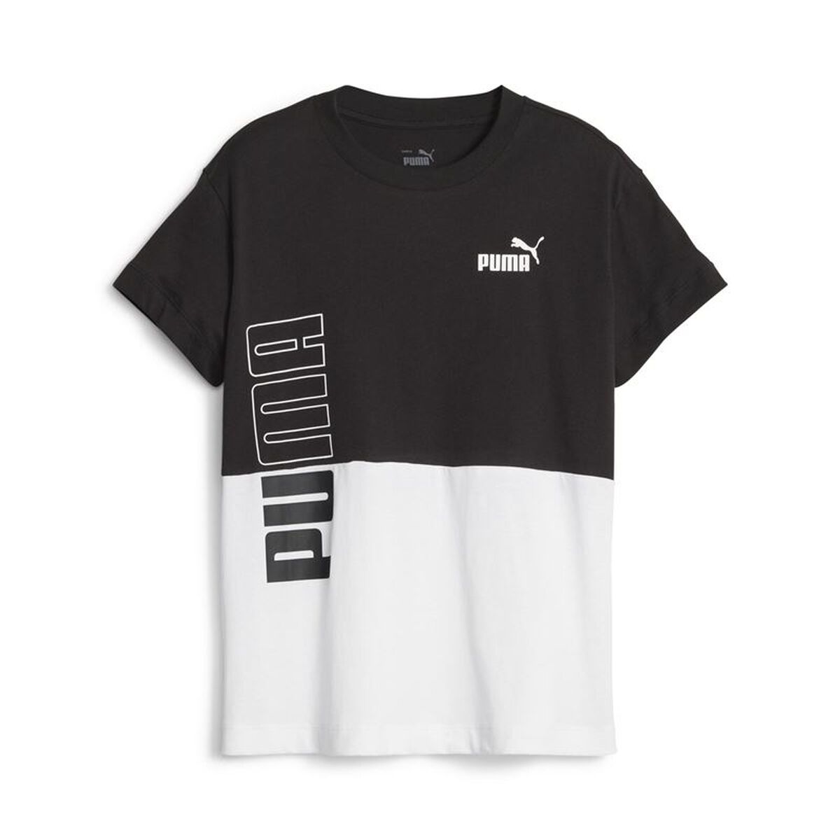 Camiseta de Manga Corta Infantil Puma 676427 01 Negro (7-8 Años)