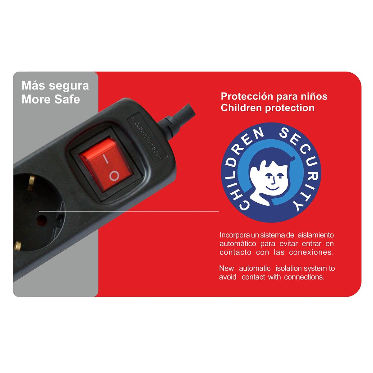Regleta Silver Electronics 9629 Negro