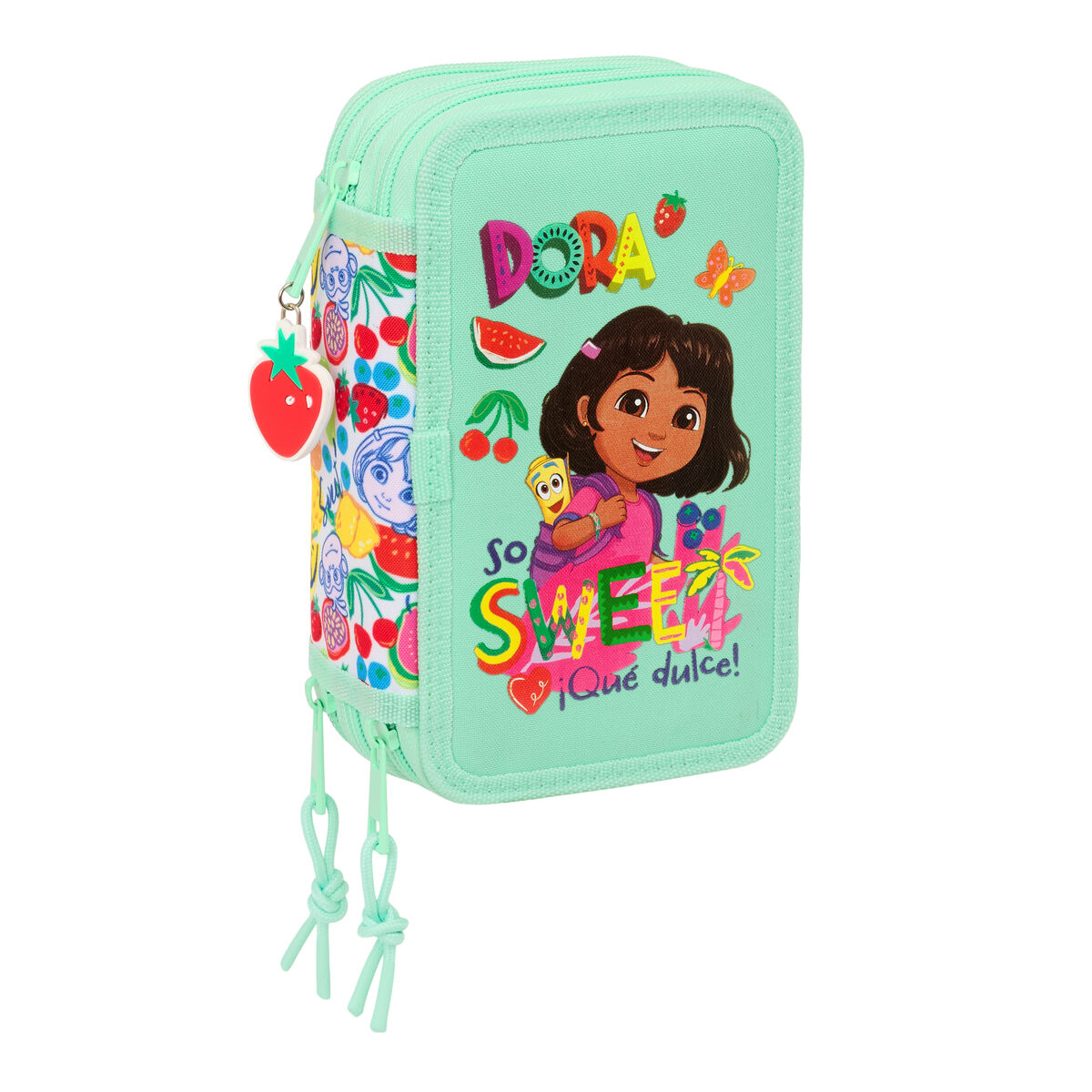Plumier Triple Dora Verde 37 Piezas