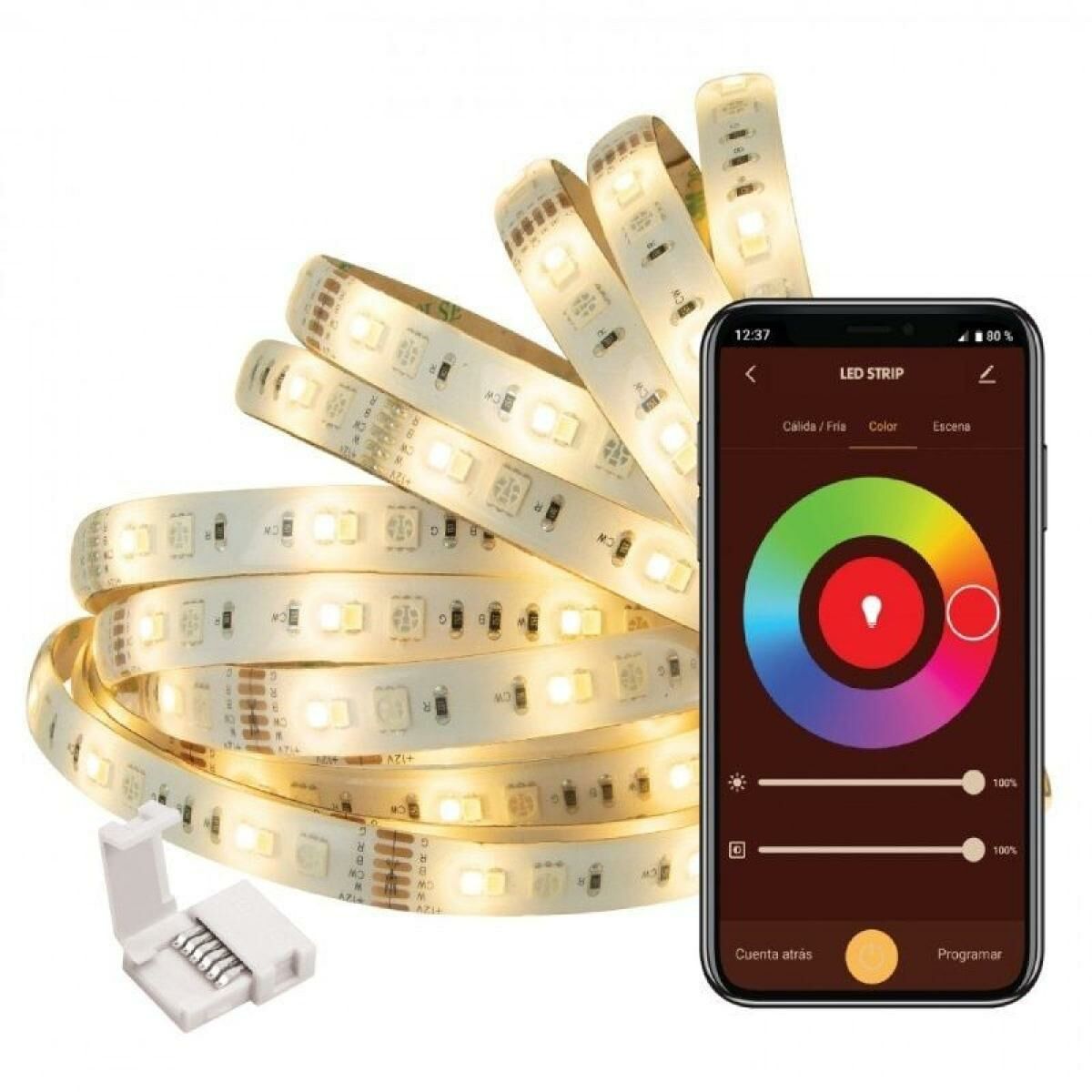 Tiras LED Muvit MIOLST002 Negro Multicolor Dorado F 5 m