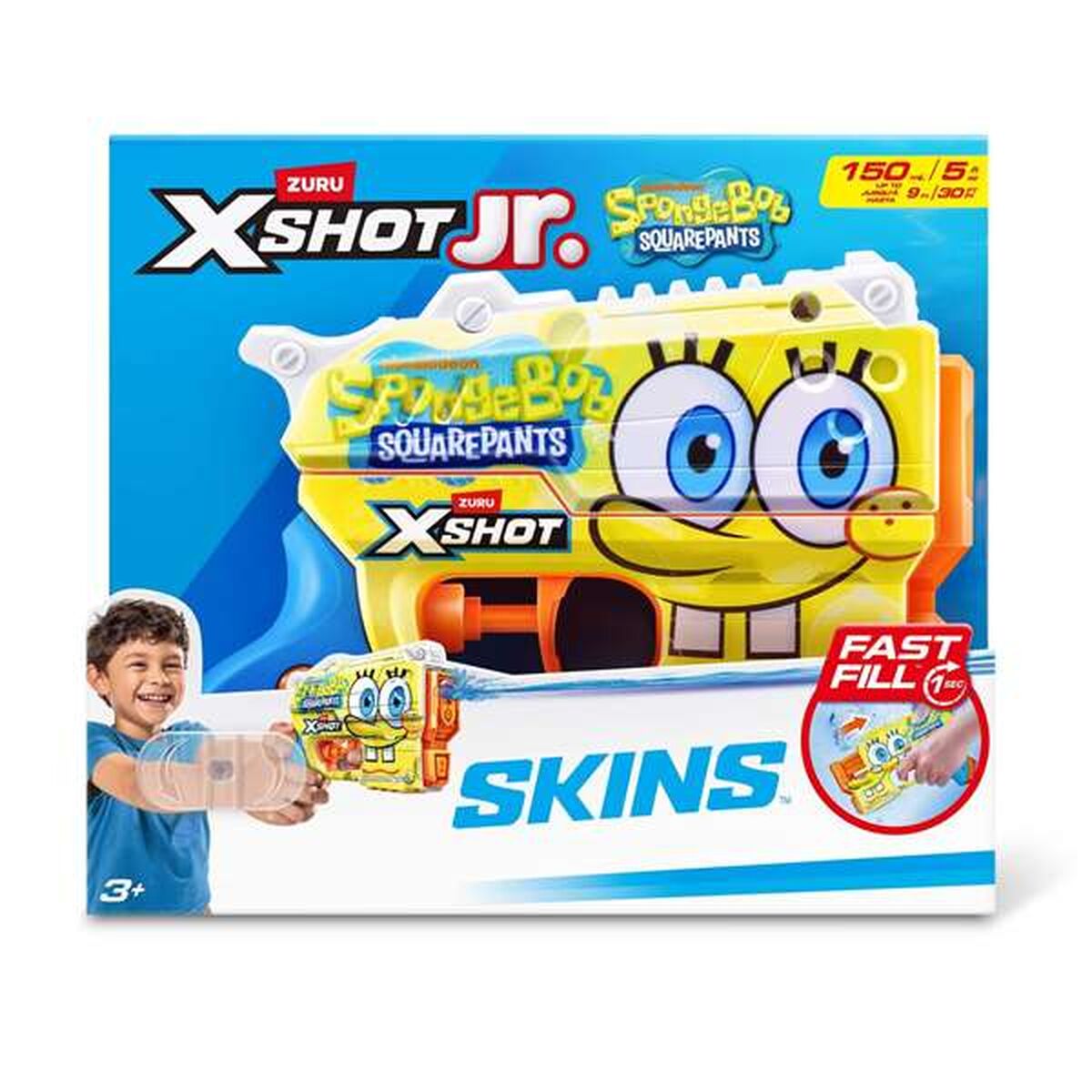Pistola de Agua Spongebob X-Shot 10 X 14,8 X 4,5 CM