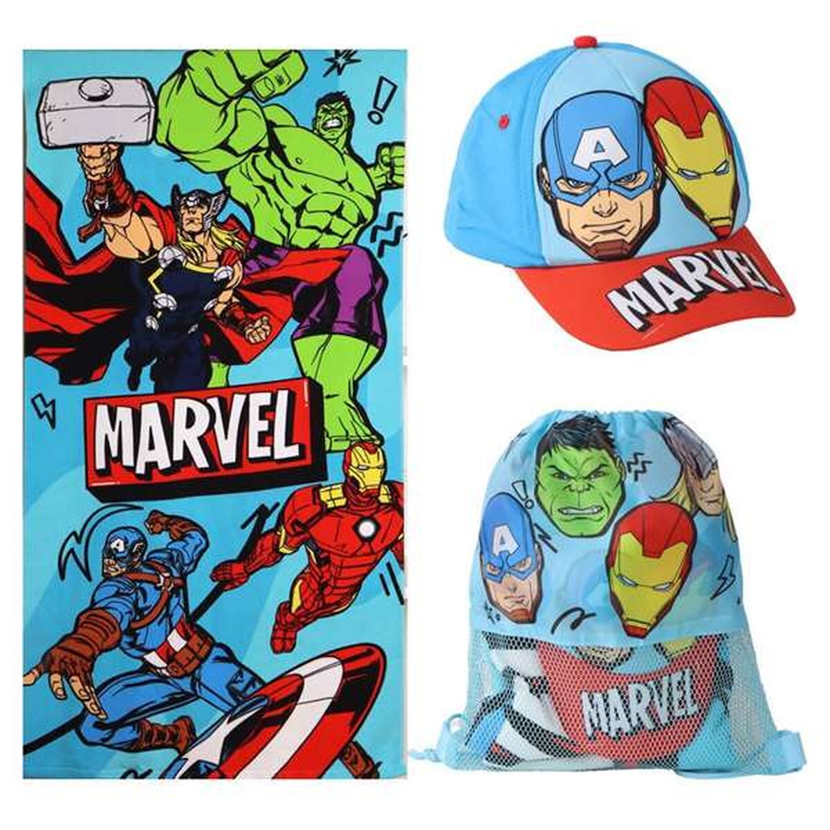 Toalla de Playa The Avengers 70 x 140 cm (3 Piezas)