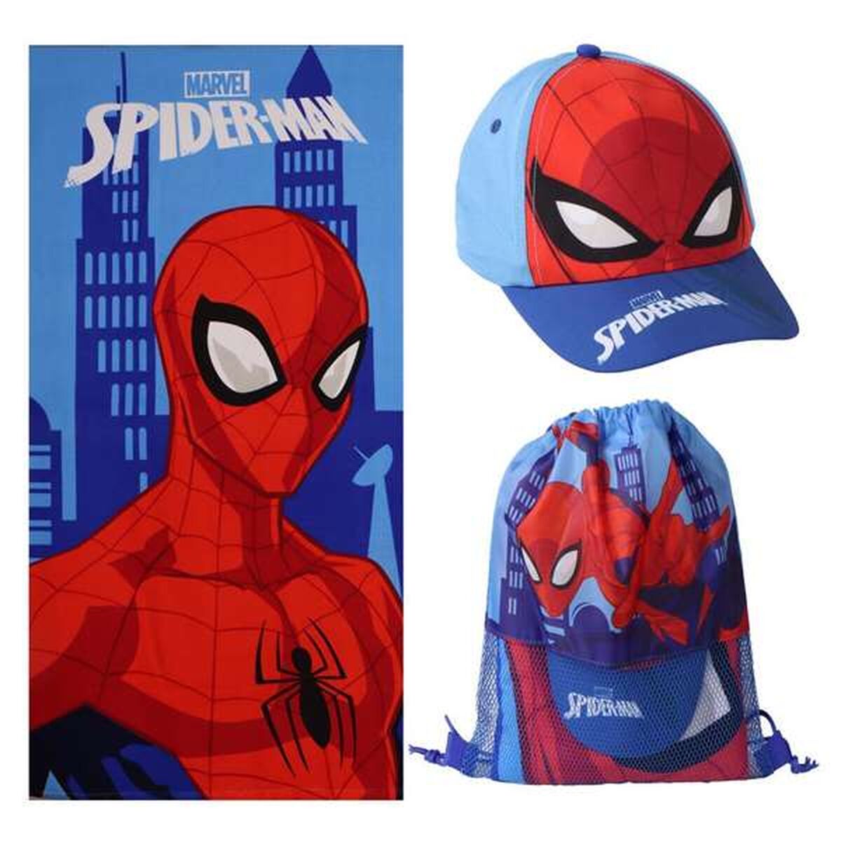 Toalla de Playa Spider-Man Azul 70 x 140 cm