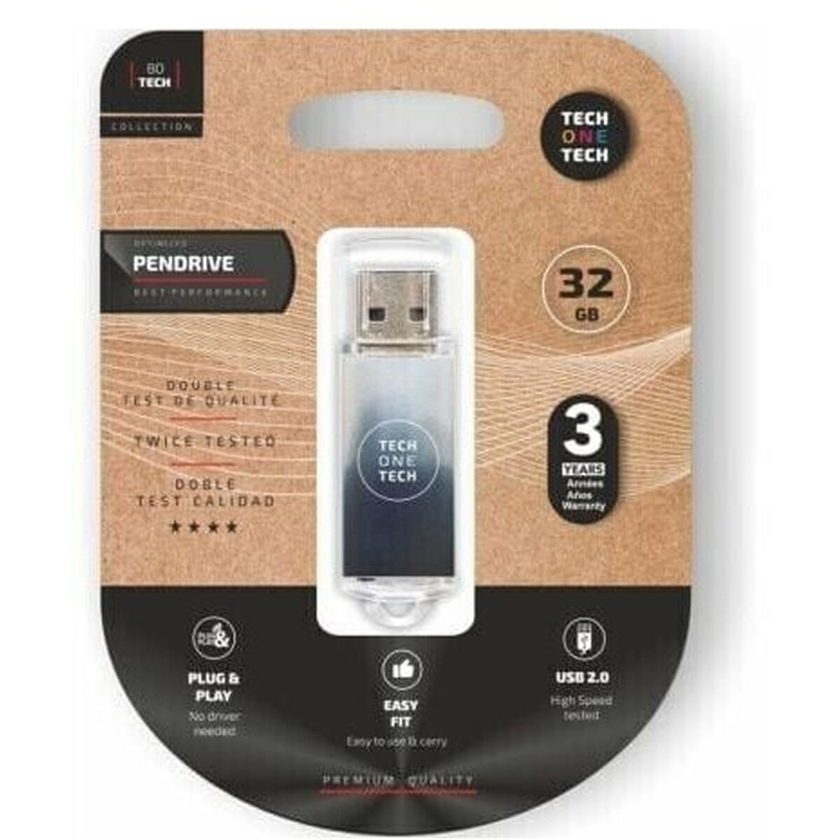 Memoria USB Tech One Tech Be B&W