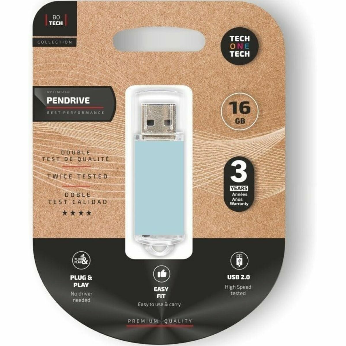 Pendrive Tech One Tech TEC3010-16 Azul 16 GB