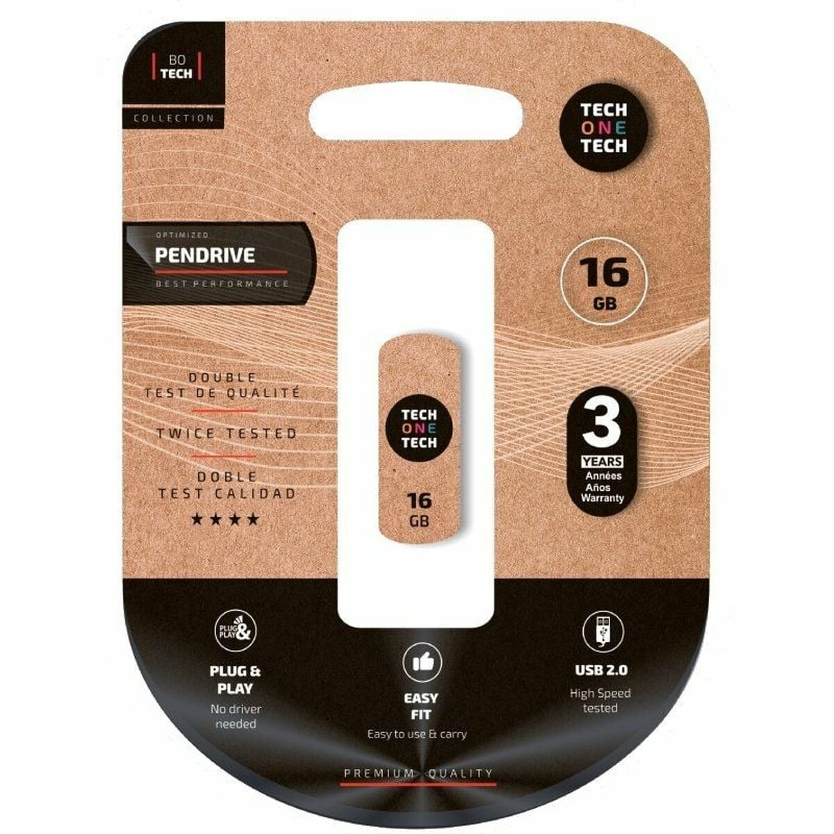 Memoria USB Tech One Tech Pro Smart Clip Blanco 16 GB