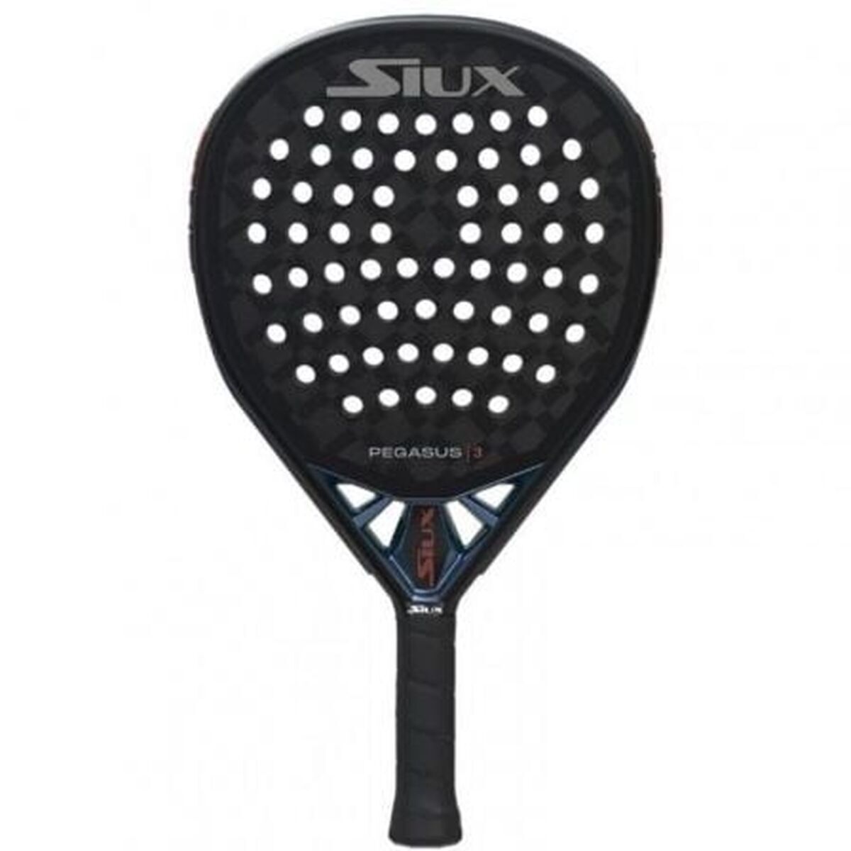 Pala de Pádel Siux Pegasus 3 2025 Azul Negro Fibra de carbono Carbono