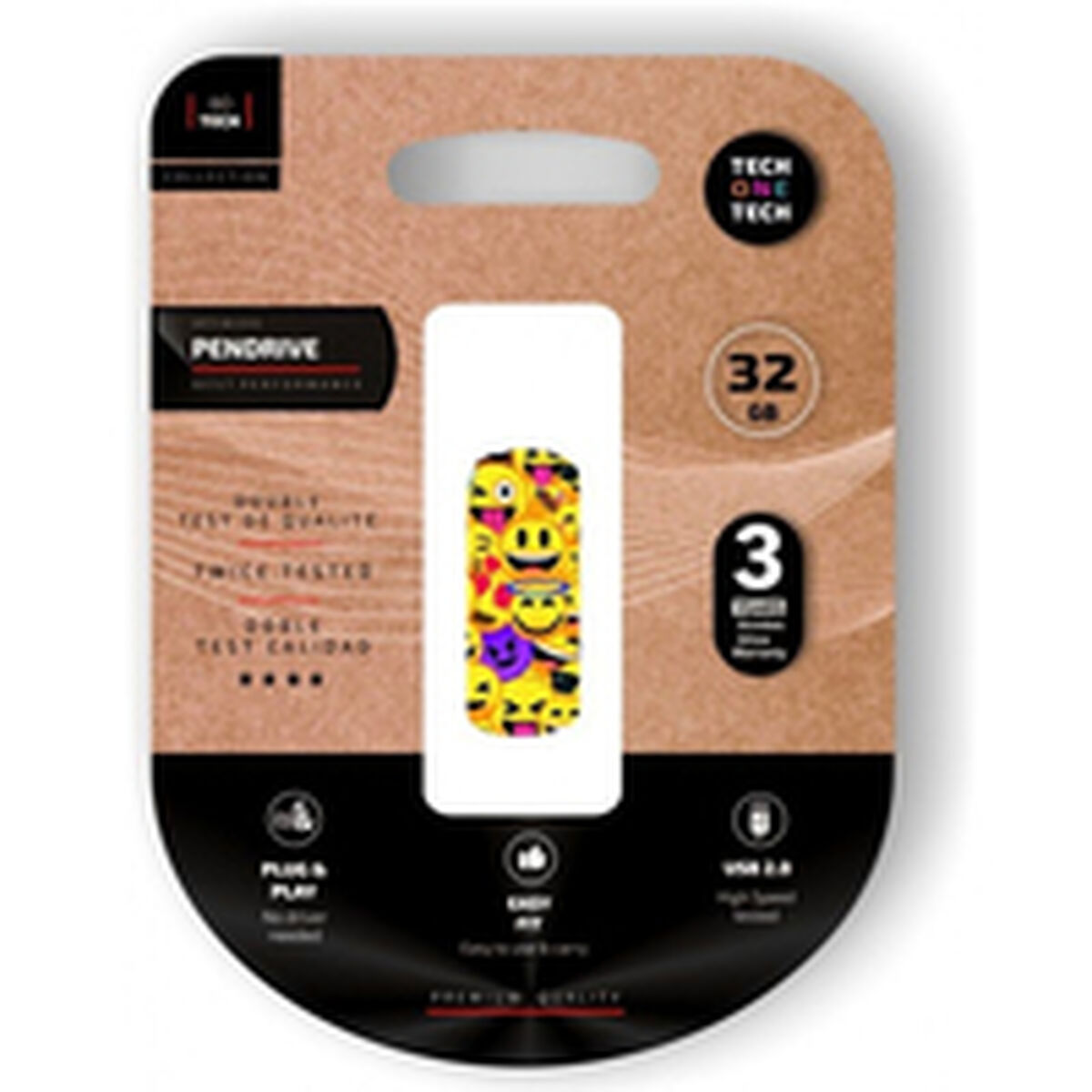 Memoria USB Tech One Tech Emoji collage Multicolor 32 GB