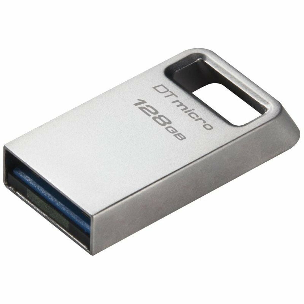 Memoria USB Kingston Micro Negro Plateado 128 GB