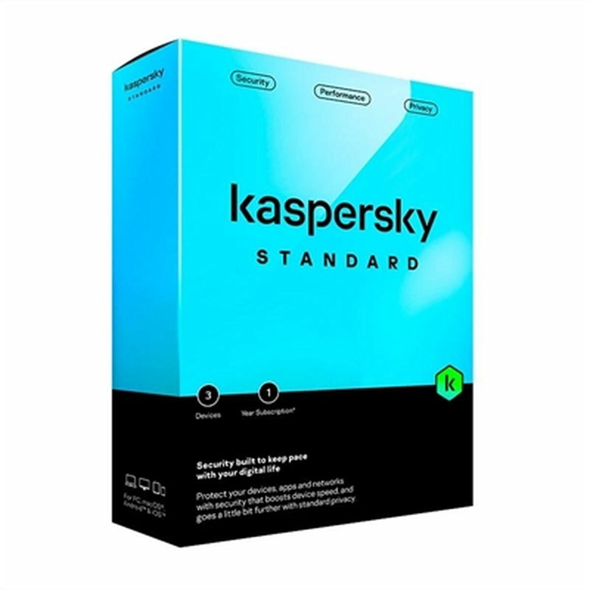Software de Gestión Kaspersky Standard 3 Dispositivos Caja 1 año ESP