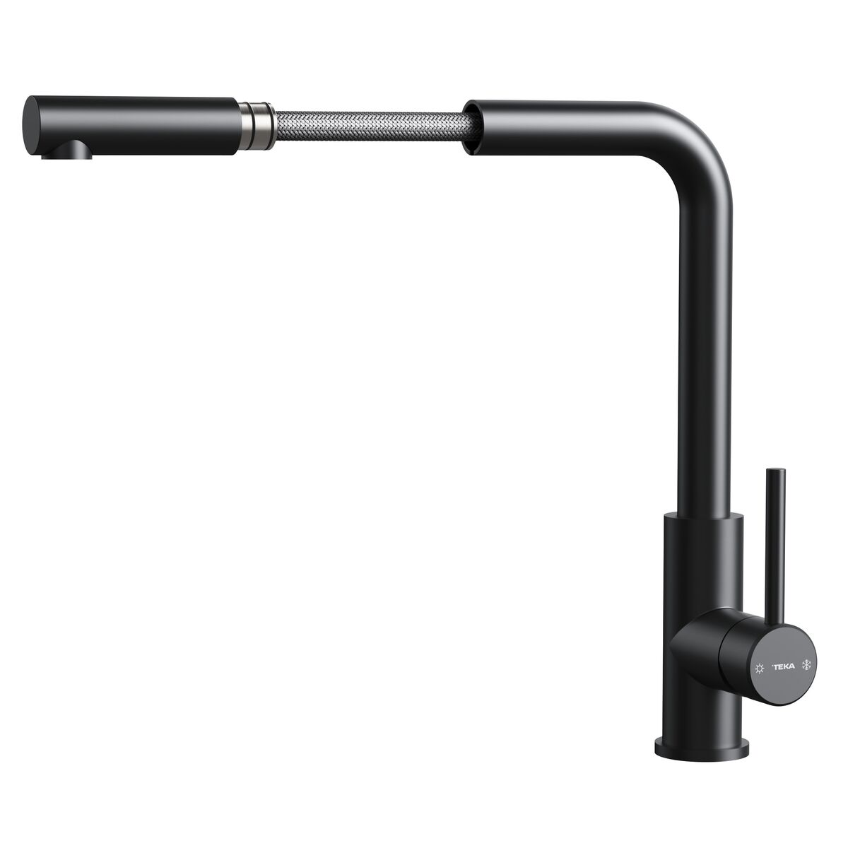 Grifo Monomando Teka Negro Acero Inoxidable