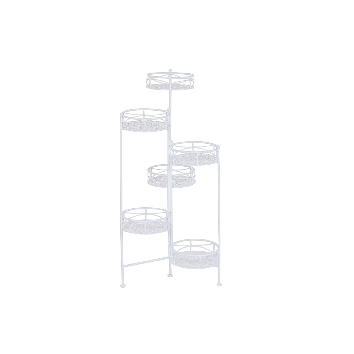 Macetero Home ESPRIT Blanco Hierro 23 x 23 x 102 cm