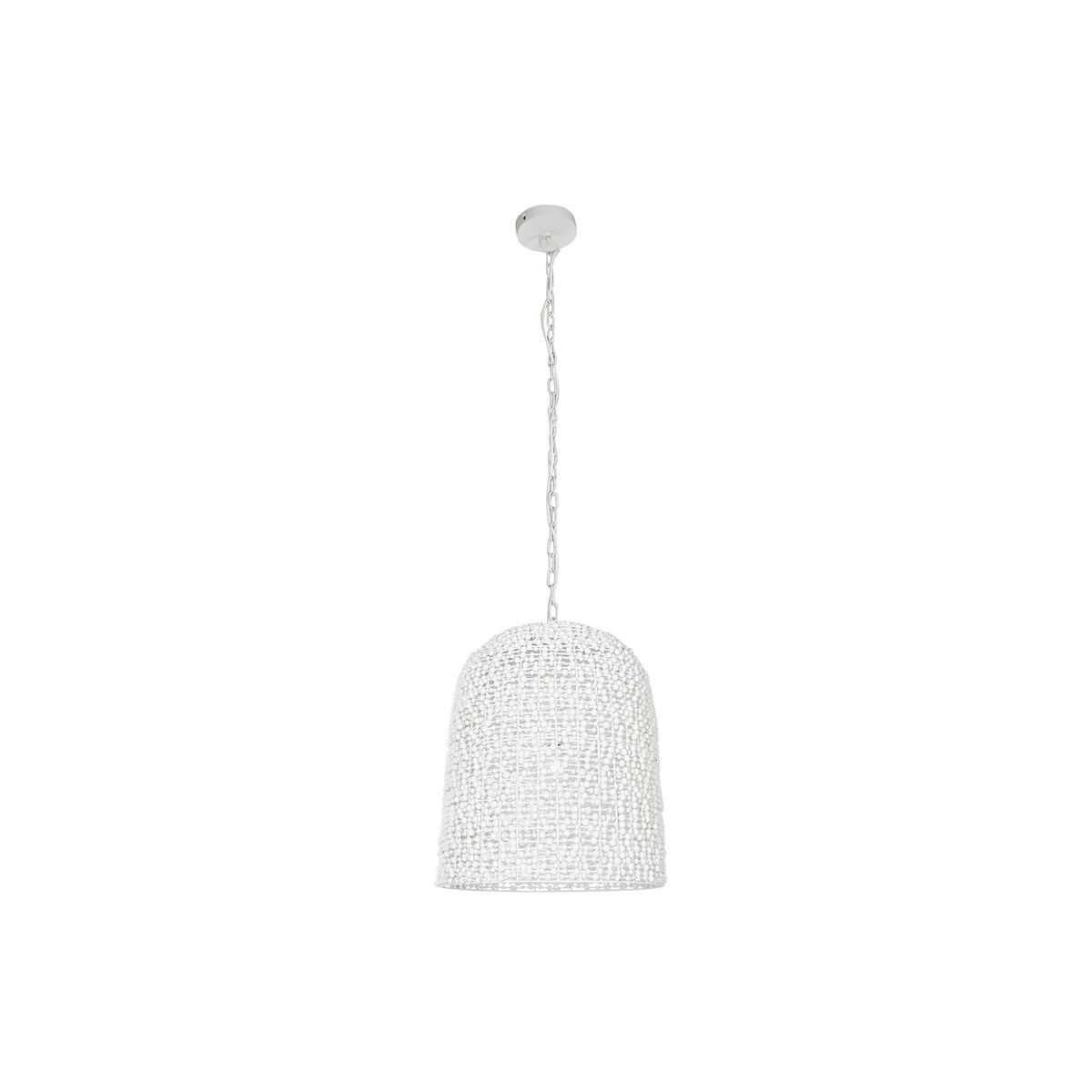 Lámpara de Techo Home ESPRIT Blanco Madera Hierro 50 W 58 x 58 x 71 cm