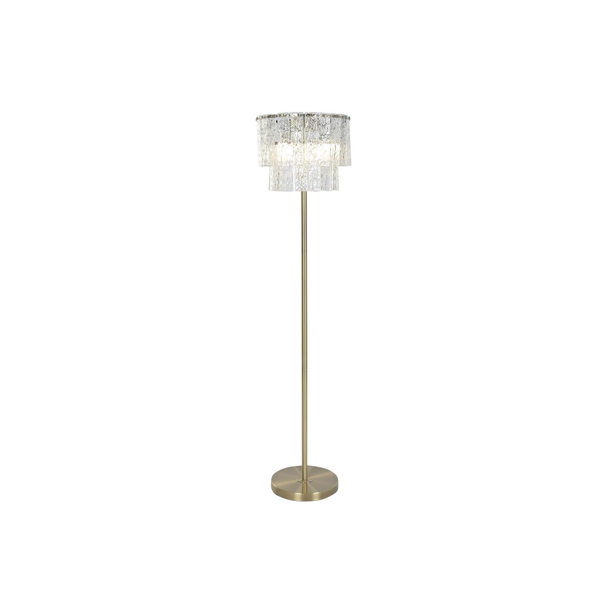 Lámpara de Pie Home ESPRIT Transparente Dorado 25 W 220 V 38 x 38 x 160 cm