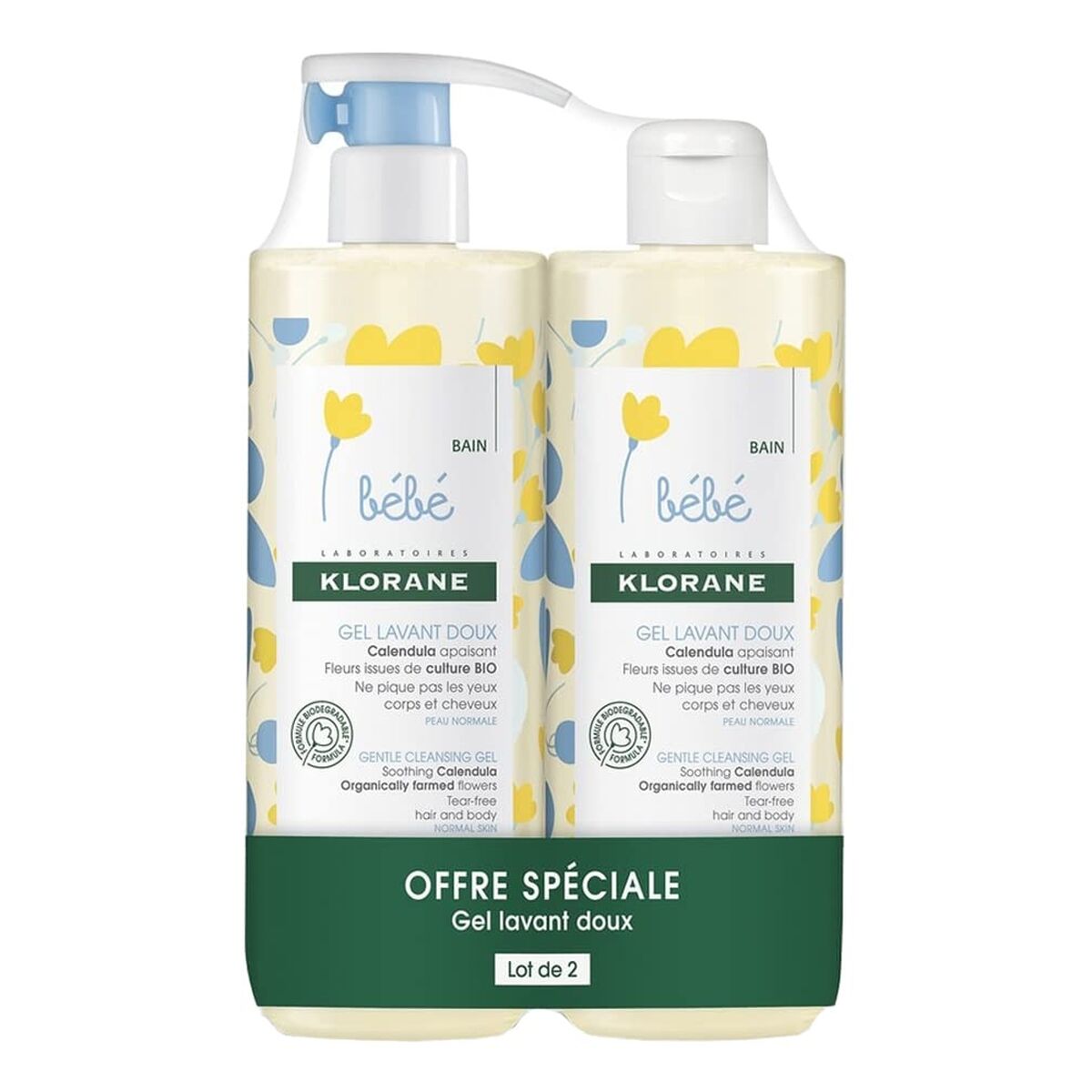 Gel de Baño Klorane Bebe Duo 2 x 500 ml