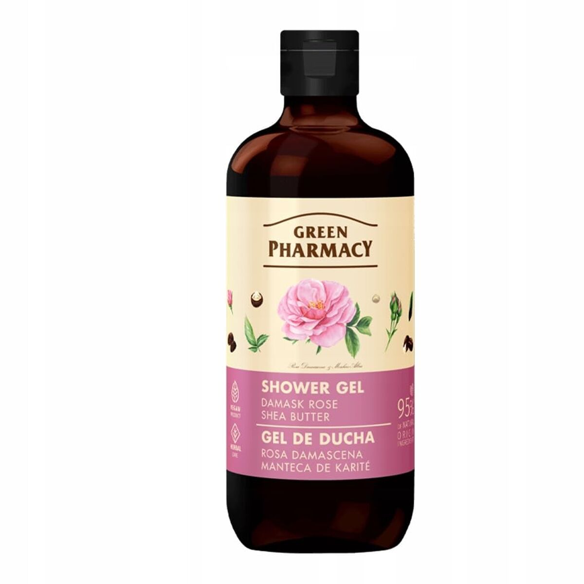 Gel de Ducha Green Pharmacy Damask Rose Shea Butter 500 ml