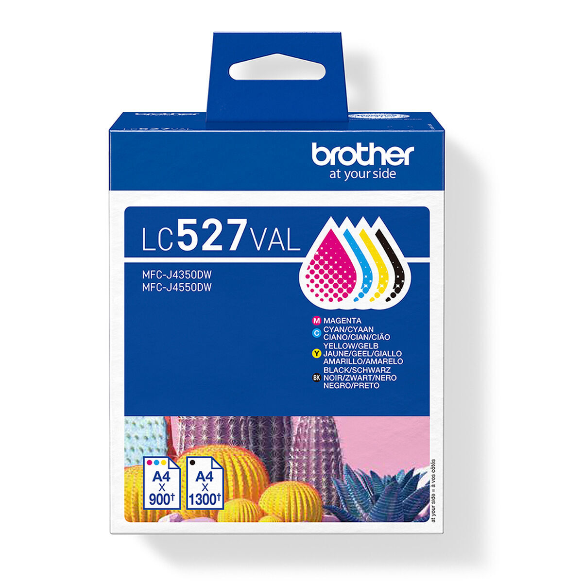 Cartucho de Tinta Original Brother LC527VAL Amarillo Multicolor (4 Unidades)