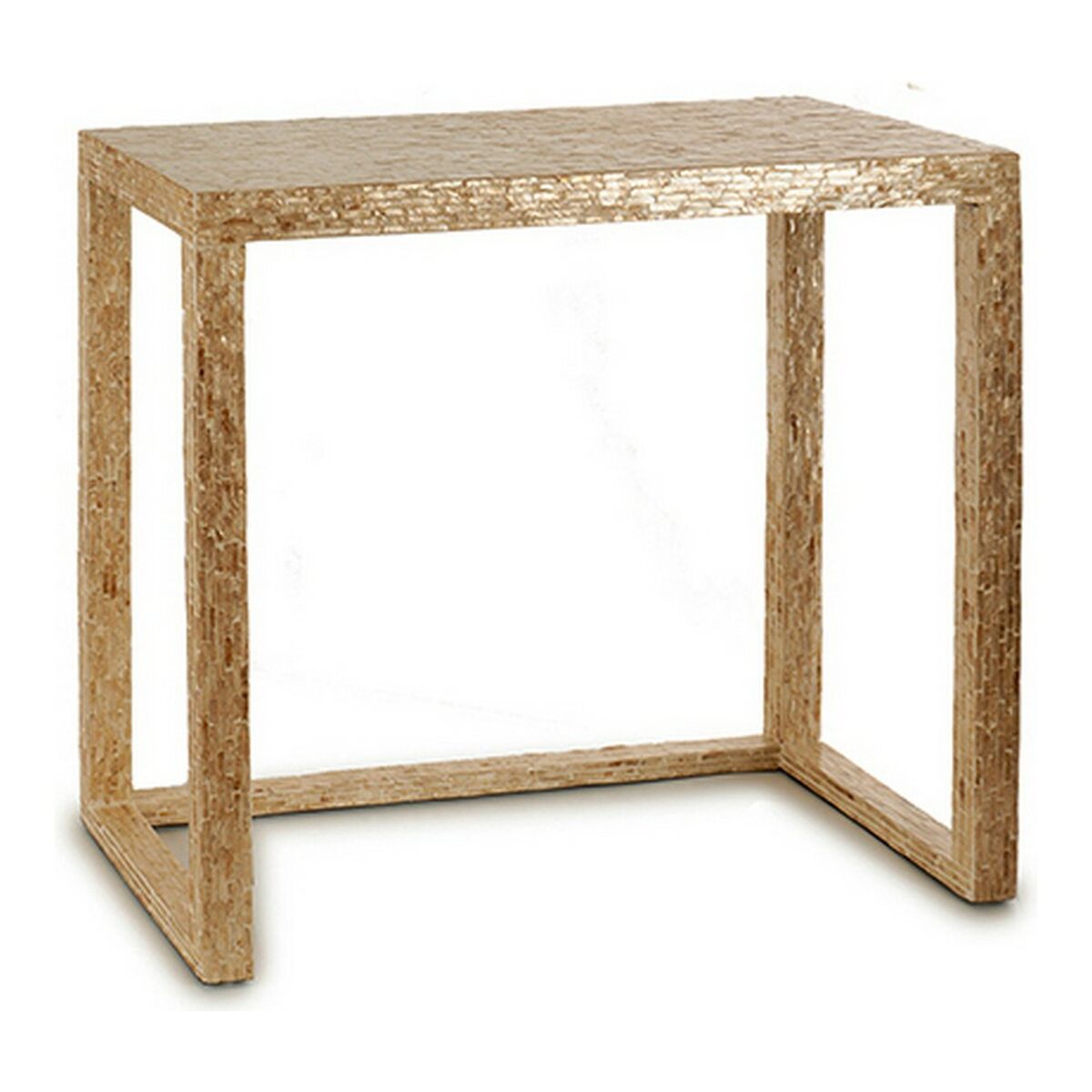 Mesa Gift Decor Blanco Beige Dorado 30,5 x 78 x 90,5 cm Recibidor