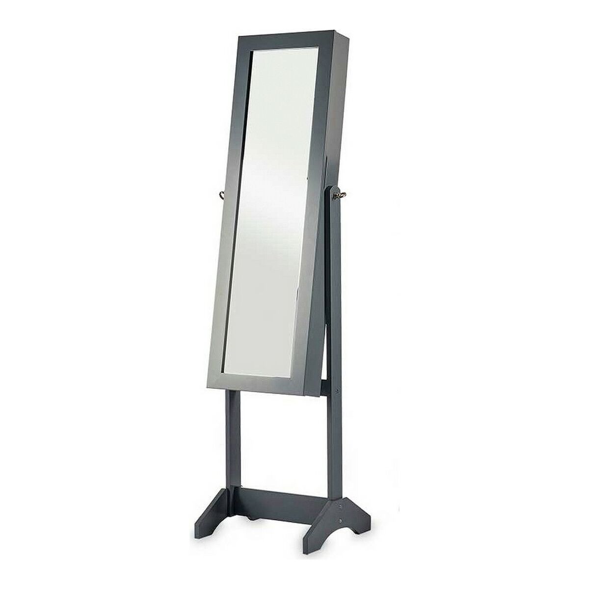Espejo de pie Gift Decor Gris Tela Cristal MDF Madera MDF 36 x 140 x 36,5 cm Rectangular Joyero de Pie