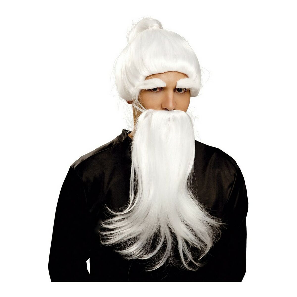 Peluca con barba My Other Me Fu Man Chu Blanco