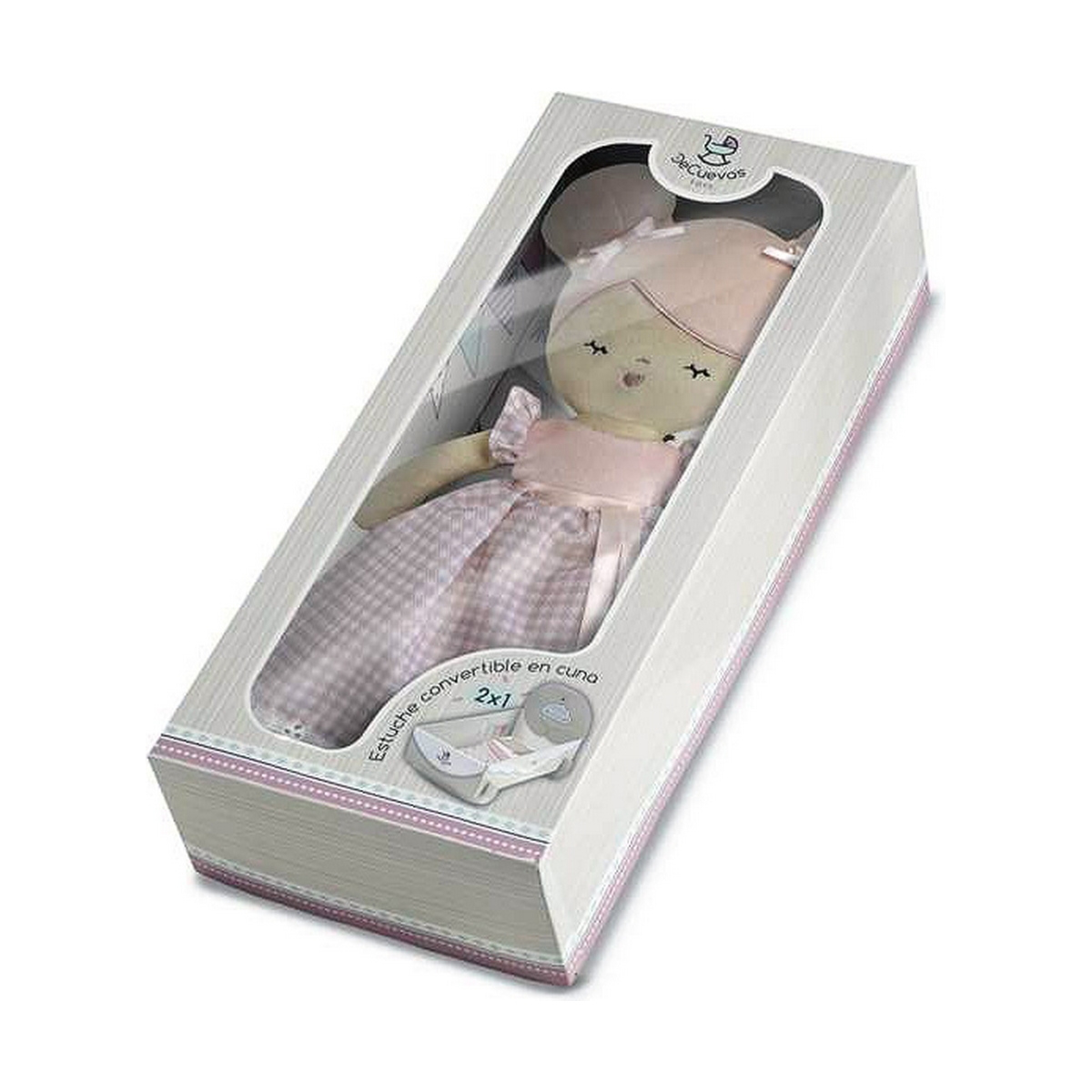 Muñeca de Trapo Decuevas Niza Estuche convertible en cuna 36 cm Peluche