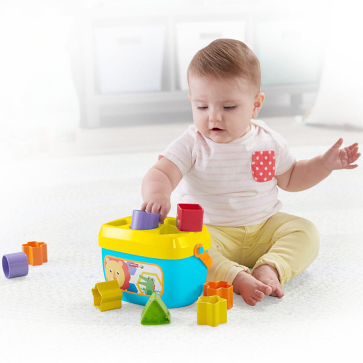 Cesta con Bloques de Construcción Fisher-Price FFC84 14 x 21 x 14 cm 21 x 14 x 14 cm 5 Piezas 10 Piezas