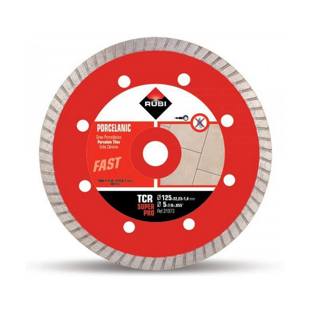 Disco de corte diamantado Rubi superpro r31973 125 mm